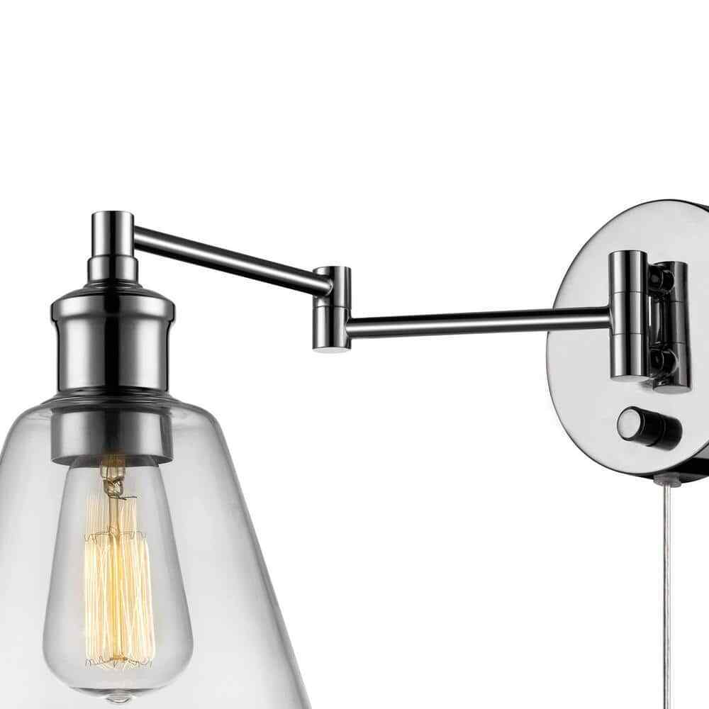 Globe Electric LeClair 1-Light Chrome Swing Arm Wall Sconce 65704