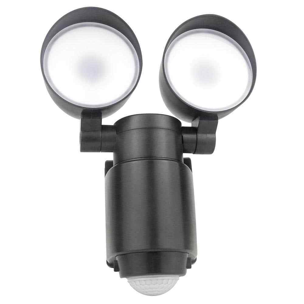 Spitzer 800 Lumens Dual Head Battery Powered Motion Activated LED Flood Light
