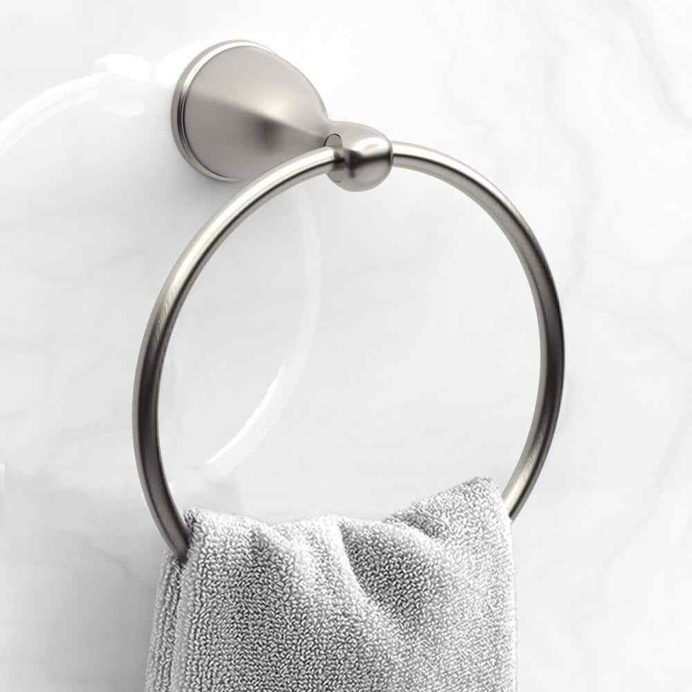 Glacier Bay Builders Wall Mounted Towel Ring in Spot resistant brushed nickel