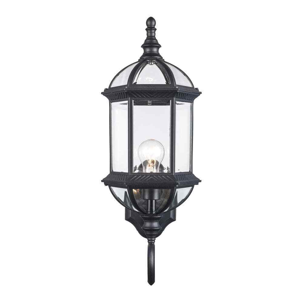 Bel Air Lighting Wentworth 1-Light Large Black Outdoor Wall Light Fixture