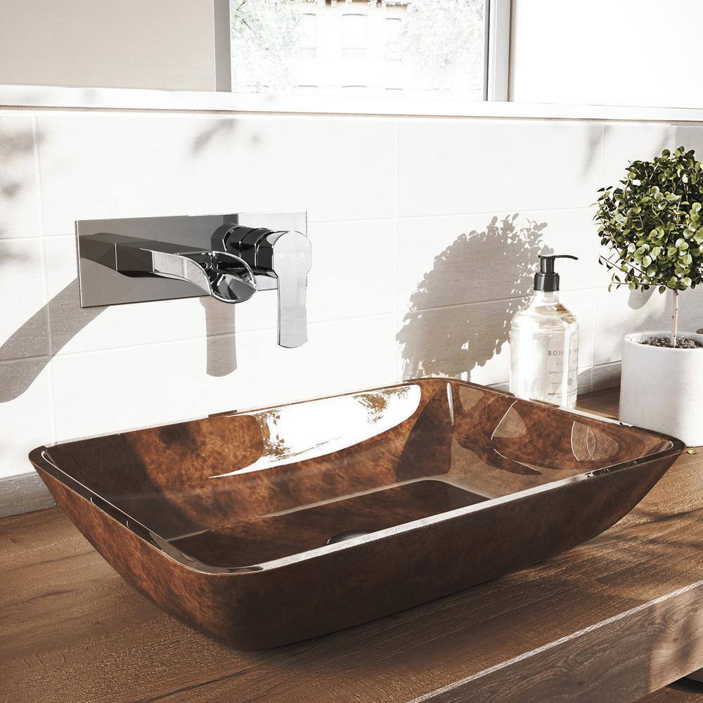 VIGO Cornelius Single Handle Wall Mount Bathroom Faucet in Chrome VG05004CH