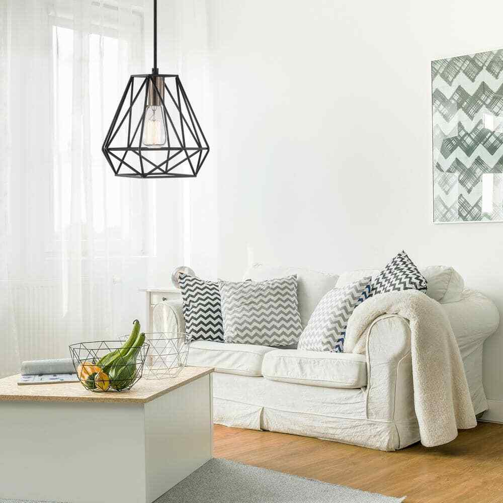 Globe Electric Dawson 1-Light Dark Bronze Plug-In or Hardwire Pendant Lighting