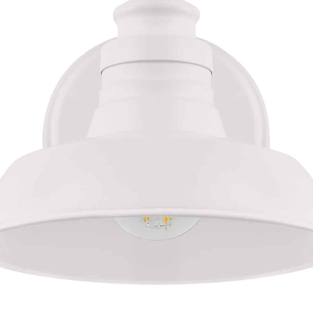 Hampton Bay Elmcroft 7.63 in. 1-Light Designer White Wall Mount Sconce Light