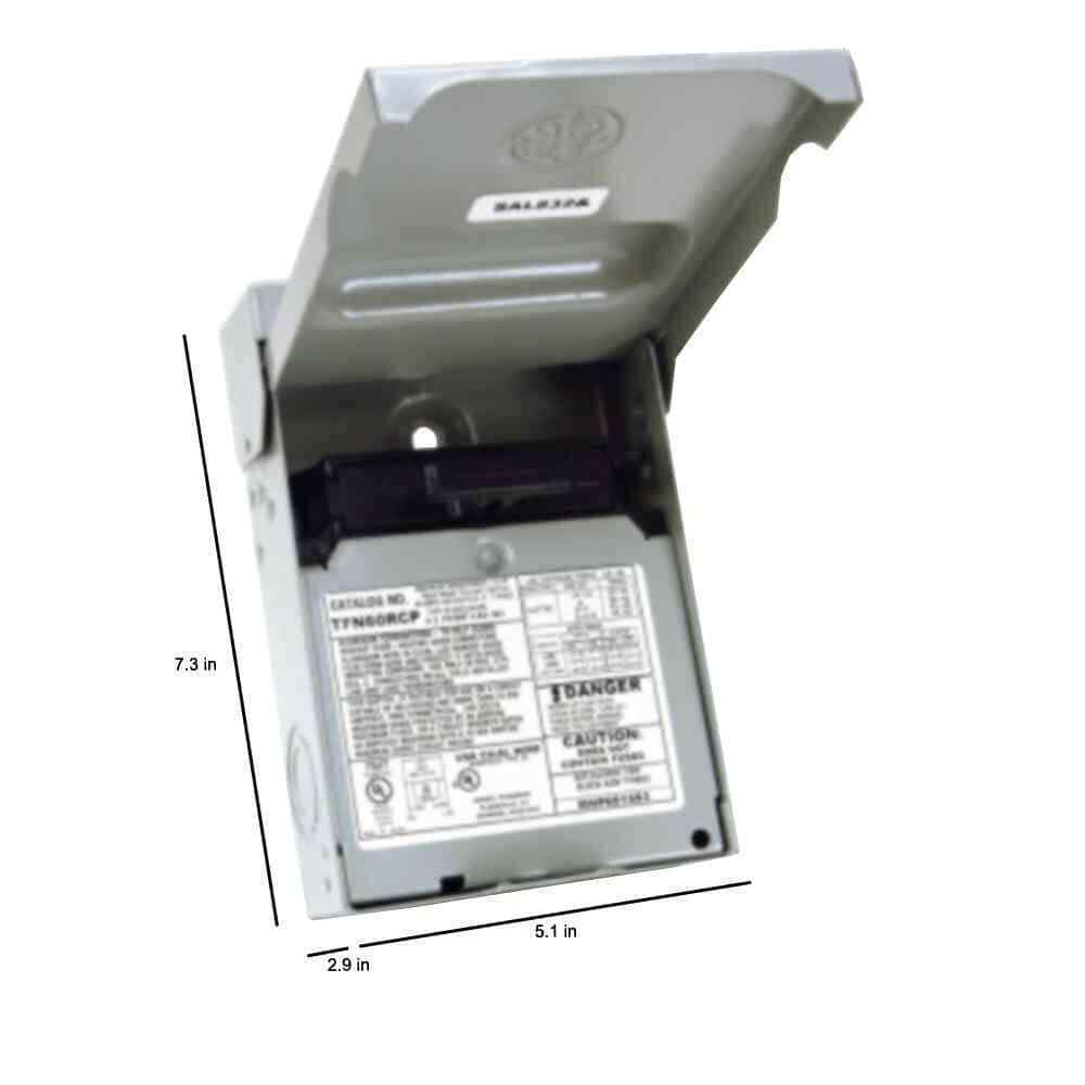 GE 60 Amp 240-Volt Non-Fuse Metallic AC Disconnect TFN60RCP
