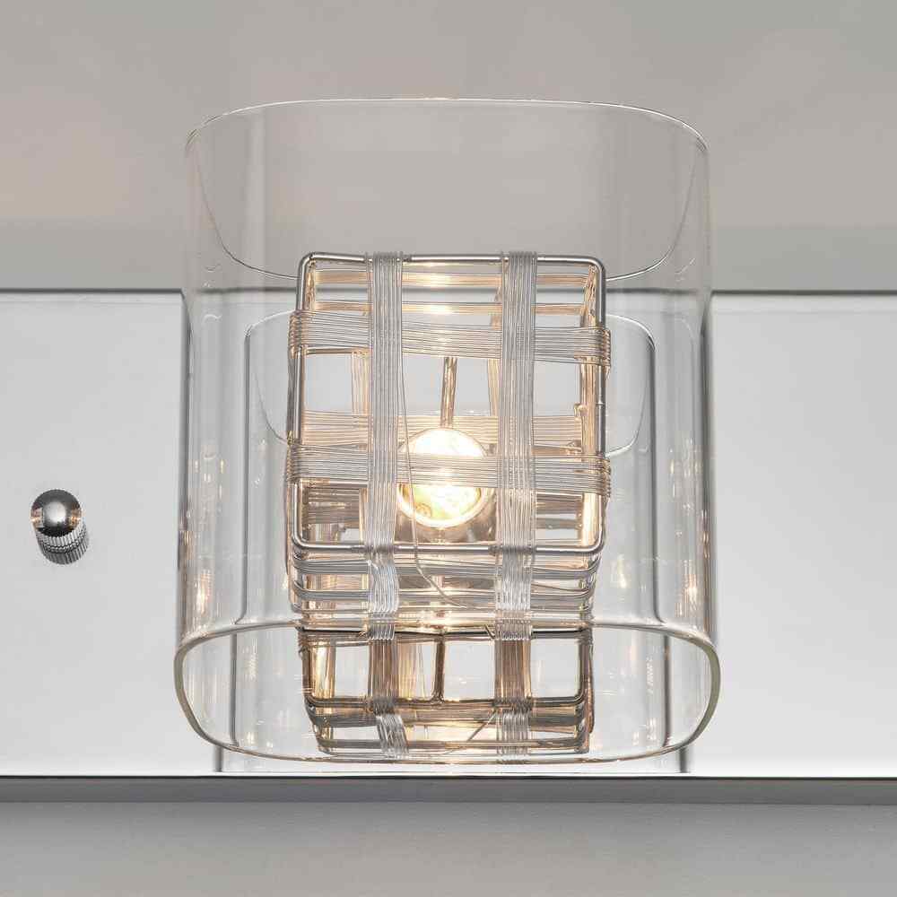 Artika Metropolitan 31 in. 4-Light Chrome Modern Vanity Light Bar Wall Fixture