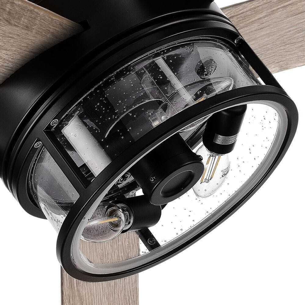 Breezary Hubery 60 in. Indoor Matte Black Standard Ceiling Fan w/ Remote Control