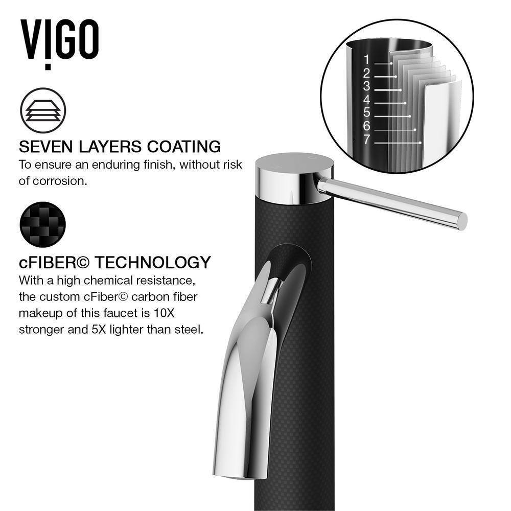 VIGO Madison Single Handle Single-Hole Bathroom Faucet in Chrome VG01044CH