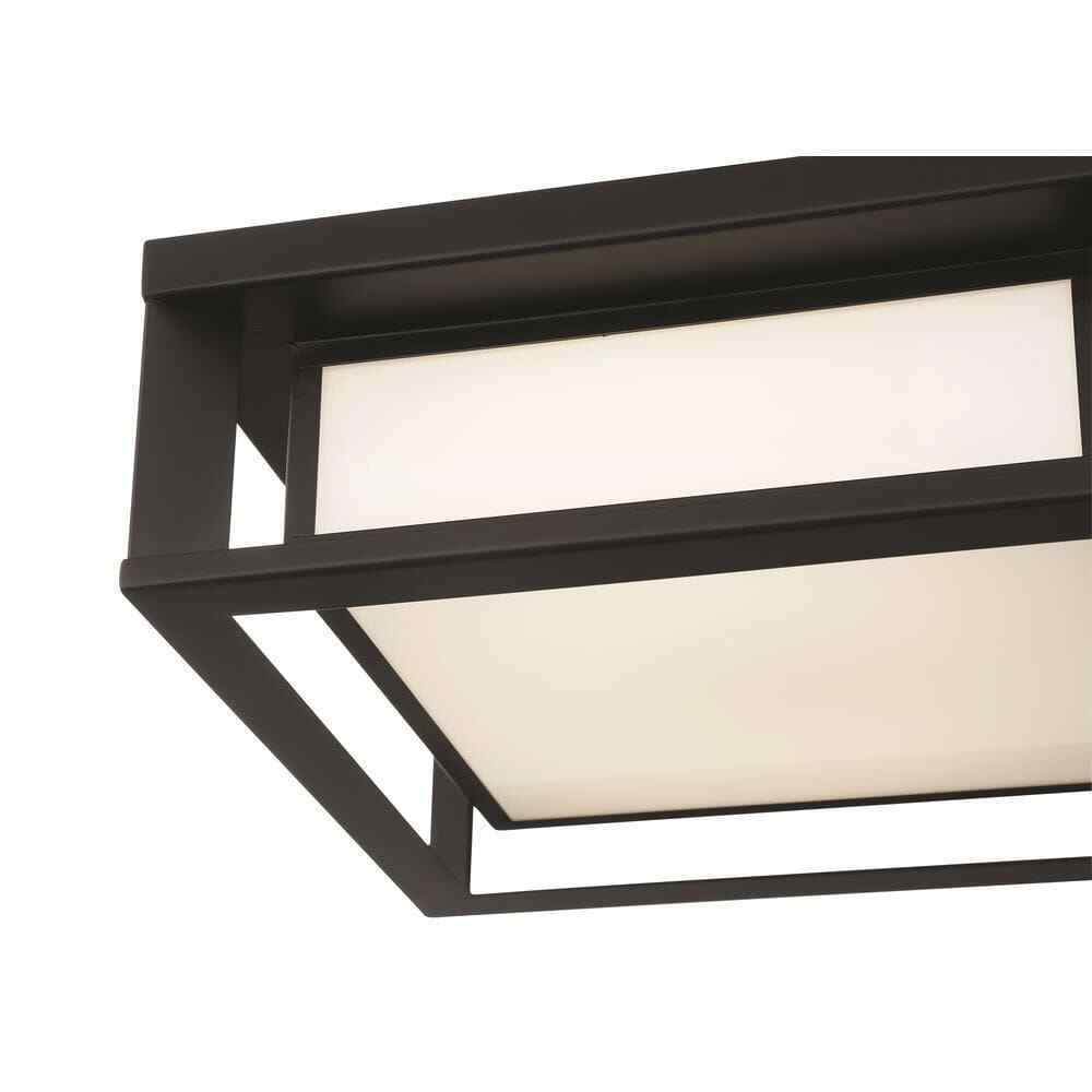 GLUCKSTEINELEMENTS Paxton 1-Light Black Integrated LED Outdoor Flush Mount