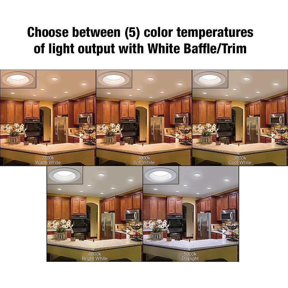 Commercial Electric 6 in. 30 Lighting Options LED Recessed Light Trim Kitchen