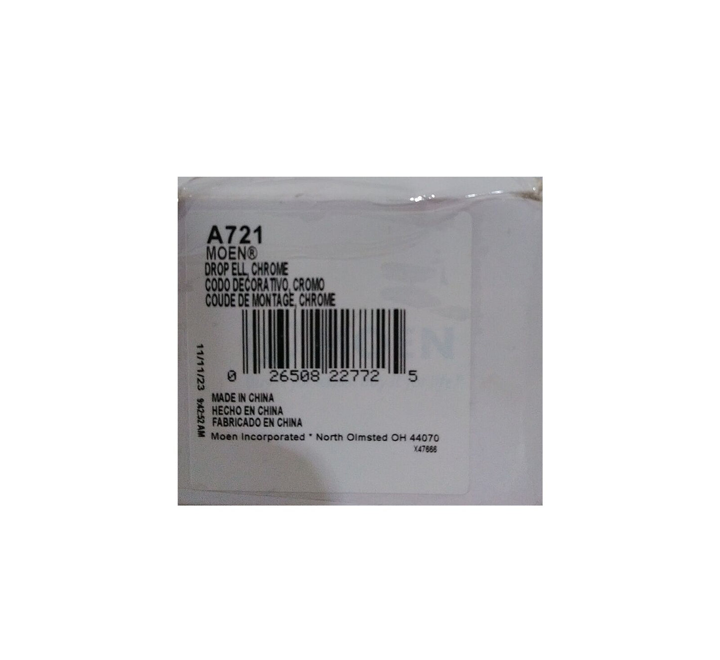 MOEN Handheld Shower Drop Ell in Chrome A721