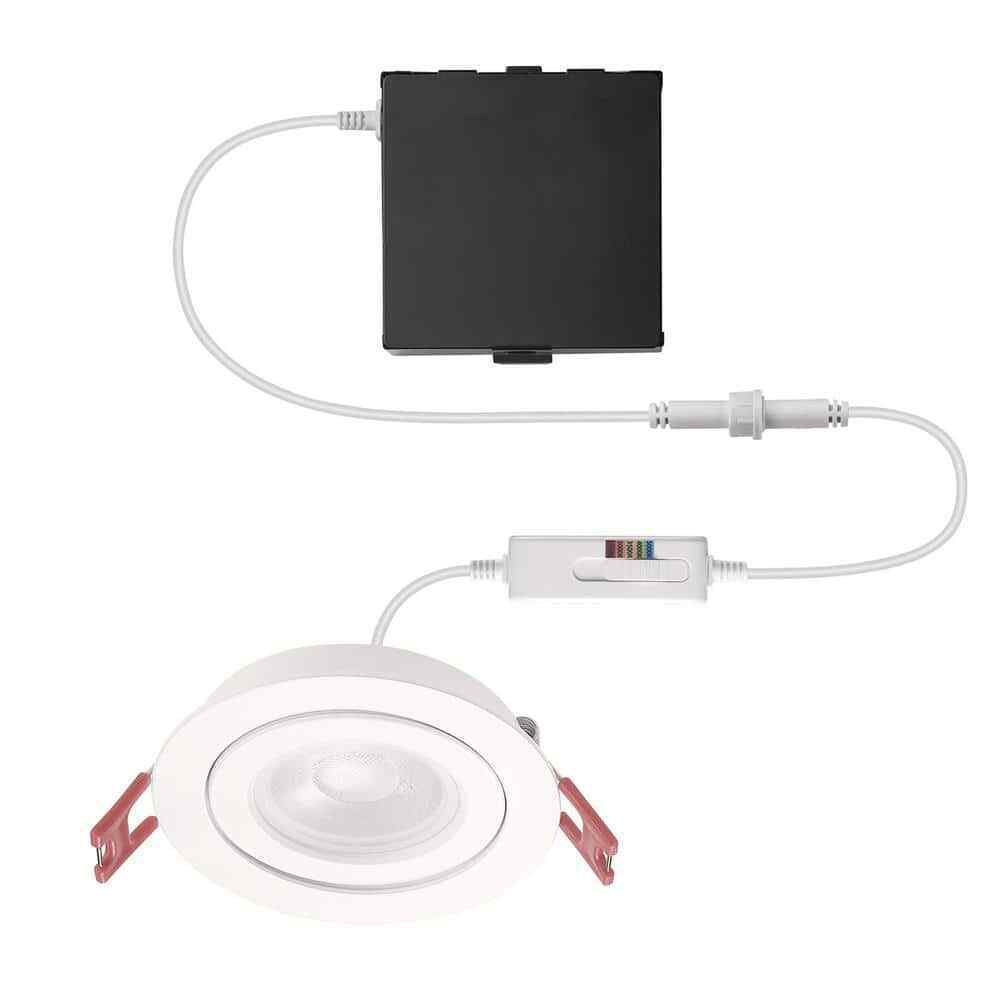 Commercial Electric 3 in. Selectable CCT Ultra-Spot Canless Recessed LED Kit