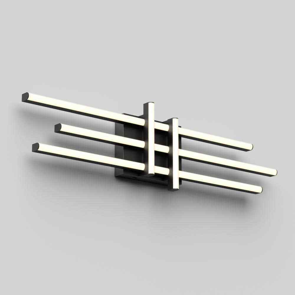 Artika Grid 27 in. Light Matte Black LED 3 CCT Vanity Light Bar for Bathroom