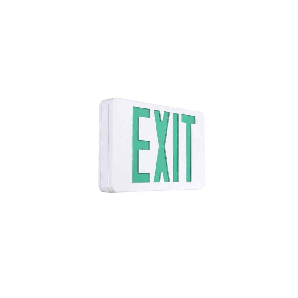 Commercial Electric 14W Equiv LED White Exit Sign w/ Ni-Cad 4.8-Volt Battery