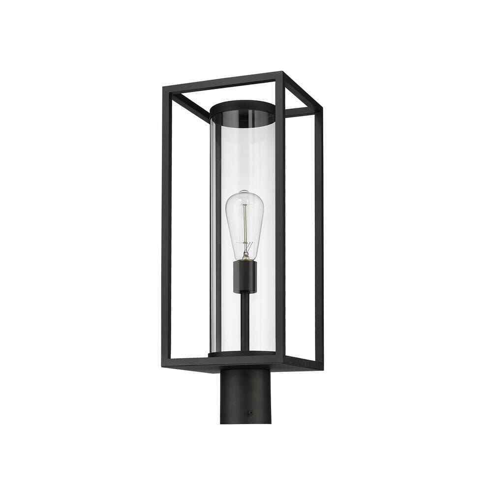 Dunbroch 1-Light Black 22 in. Aluminum Hardwired Outdoor Post Light