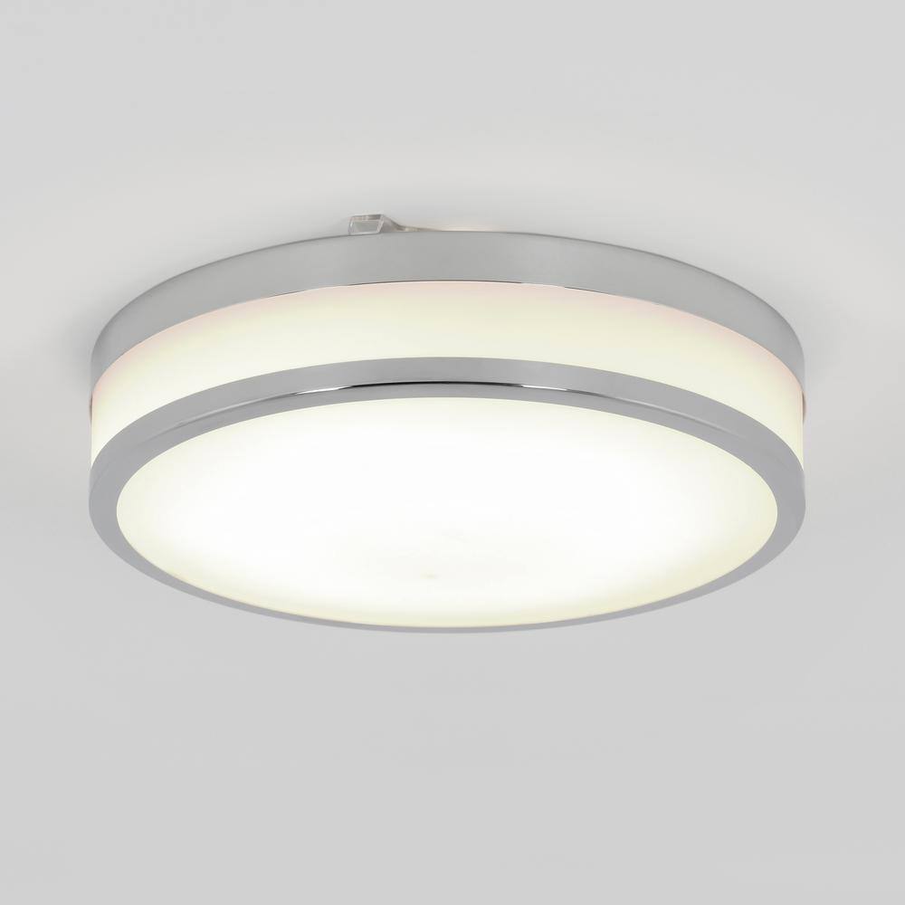 Artika Luna 12 in. 1-Light Chrome Integrated LED Modern Ceiling Light Fixture