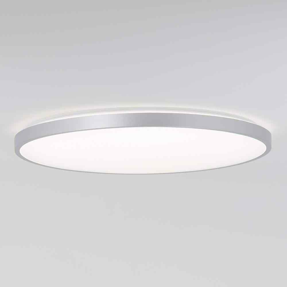 Artika Europa 21 in. Modern Silver LED 3 CCT Flush Mount Ceiling Light Fixture