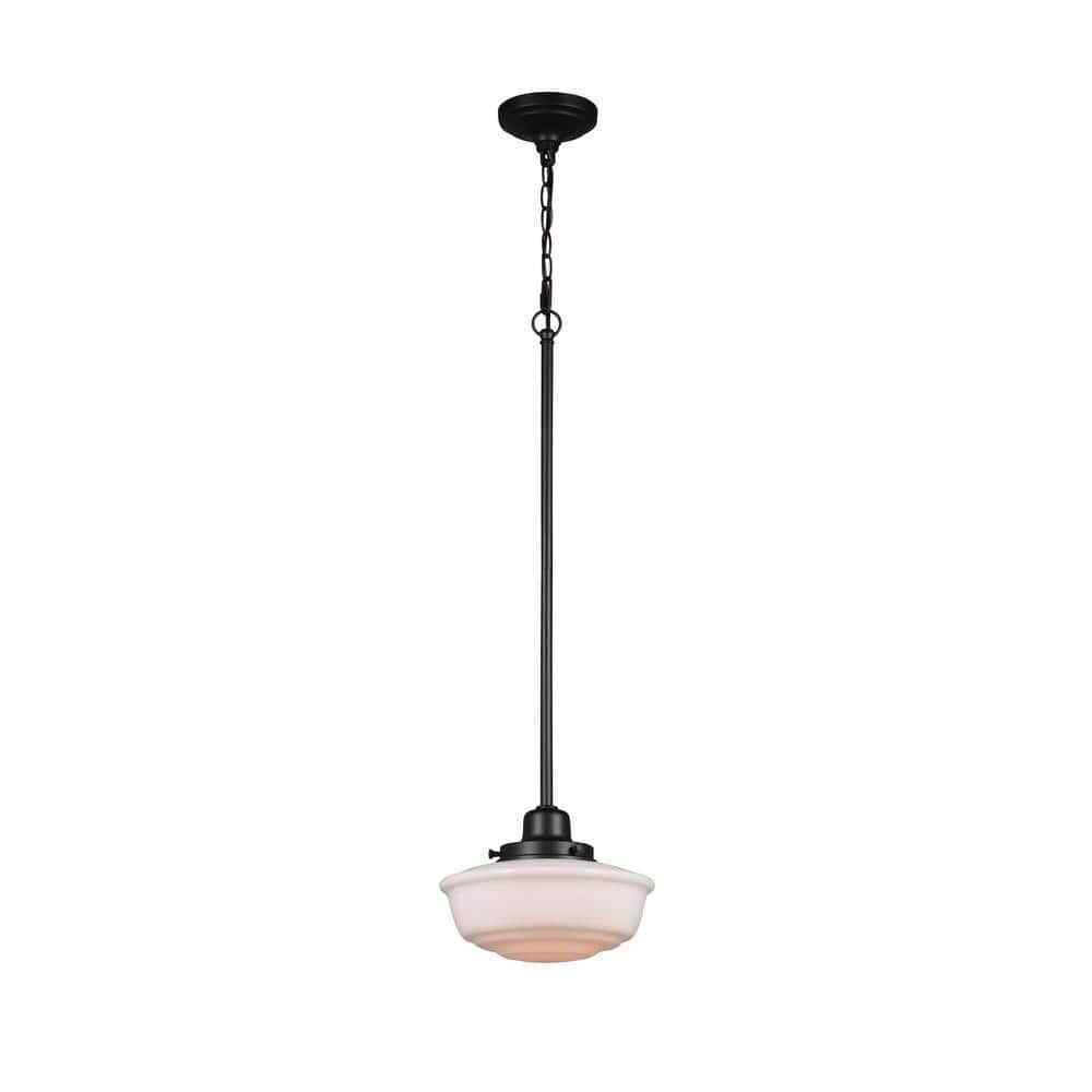 Hampton Bay Belvedere Park Bronze Mini-Pendant Farmhouse Hanging Light