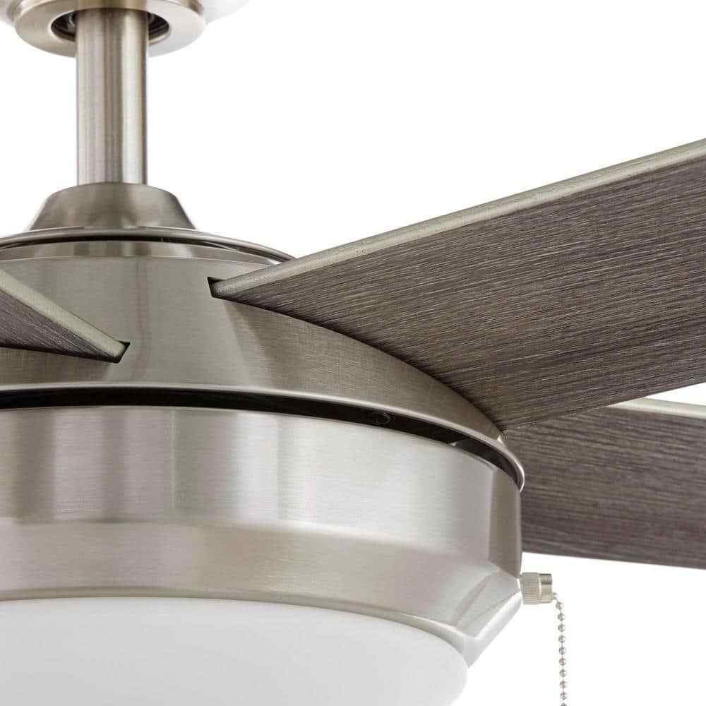 Hampton Bay Claret 52 in. Indoor Brushed Nickel Ceiling Fan with Light Kit