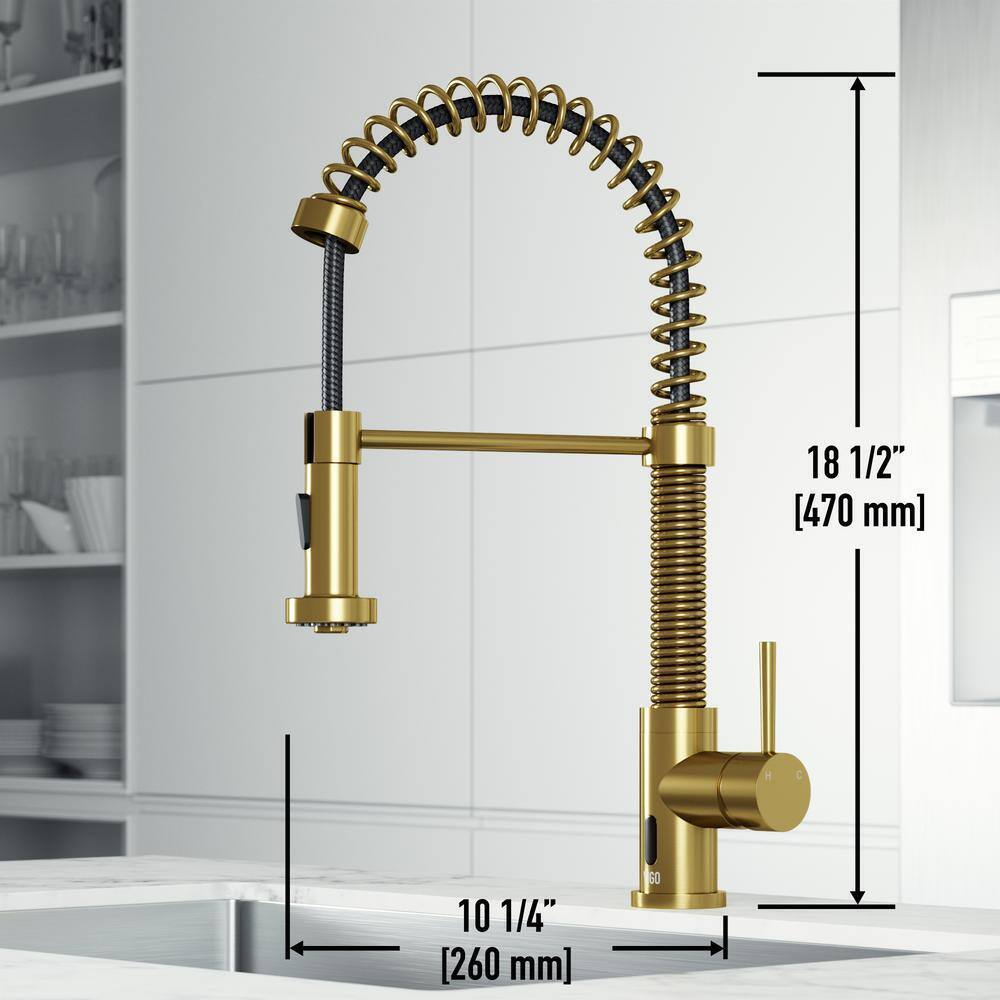 VIGO Edison Single Handle Pull-Down Sprayer Kitchen Faucet w/ Touchless Sensor