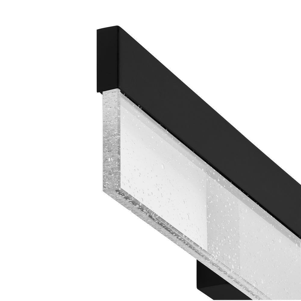 Hampton Bay Havelock 22.7 in. Black Integrated LED Bathroom Vanity Light Bar