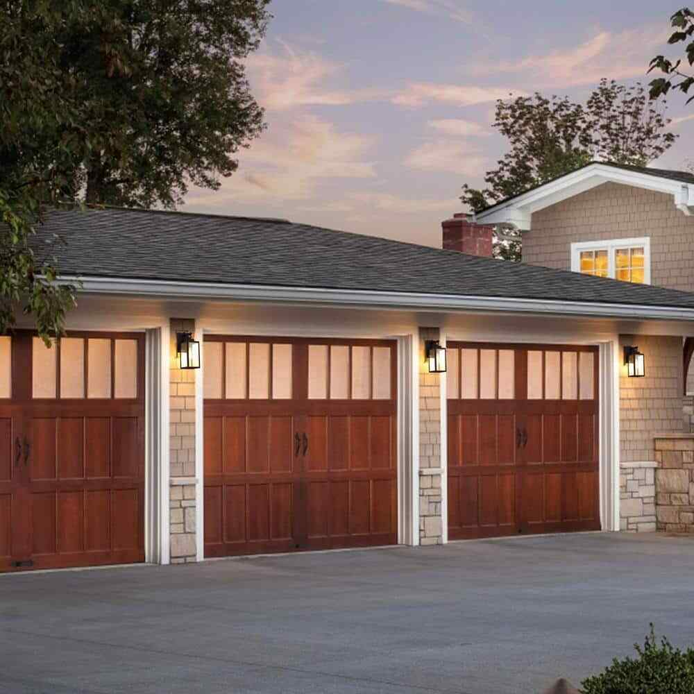 C Cattleya 1-Light Matte Black Dusk to Dawn Outdoor Wall Lantern Sconce