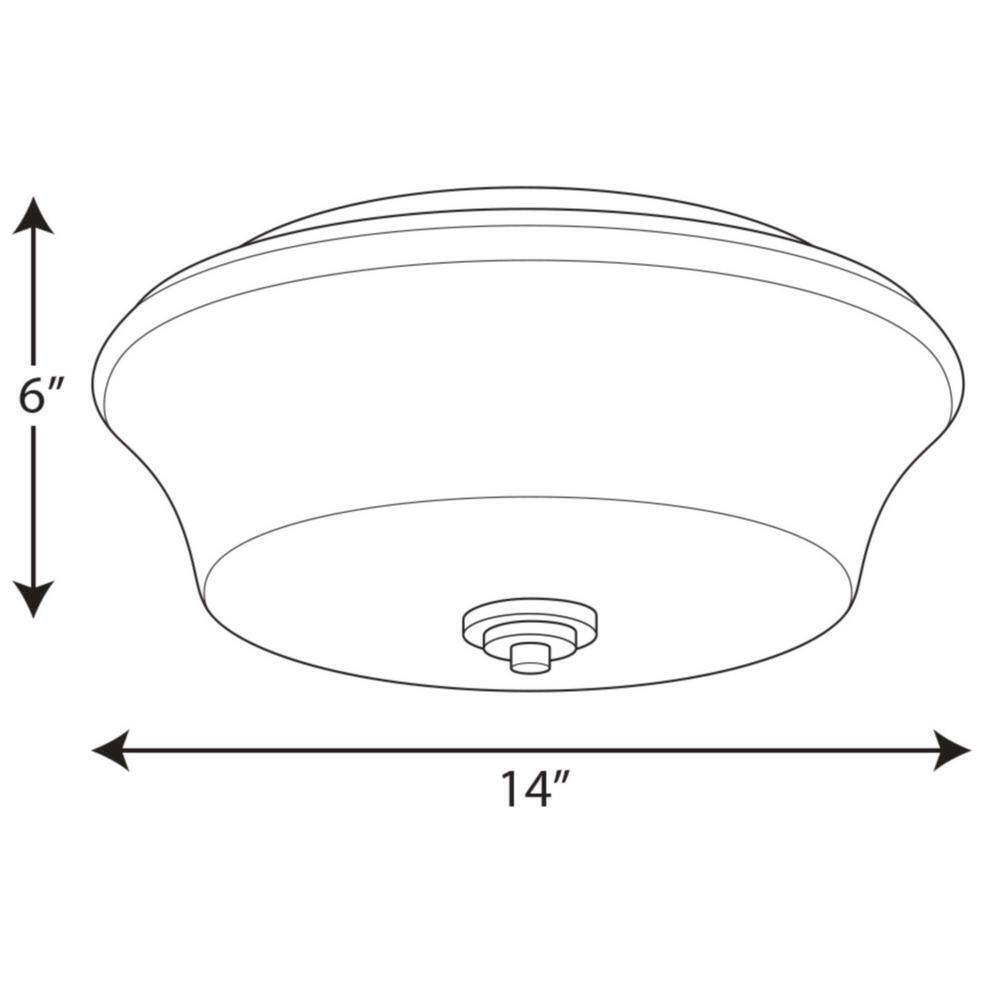Progress Lighting Cascadia Collection 2-Light Polished Chrome Flush Mount