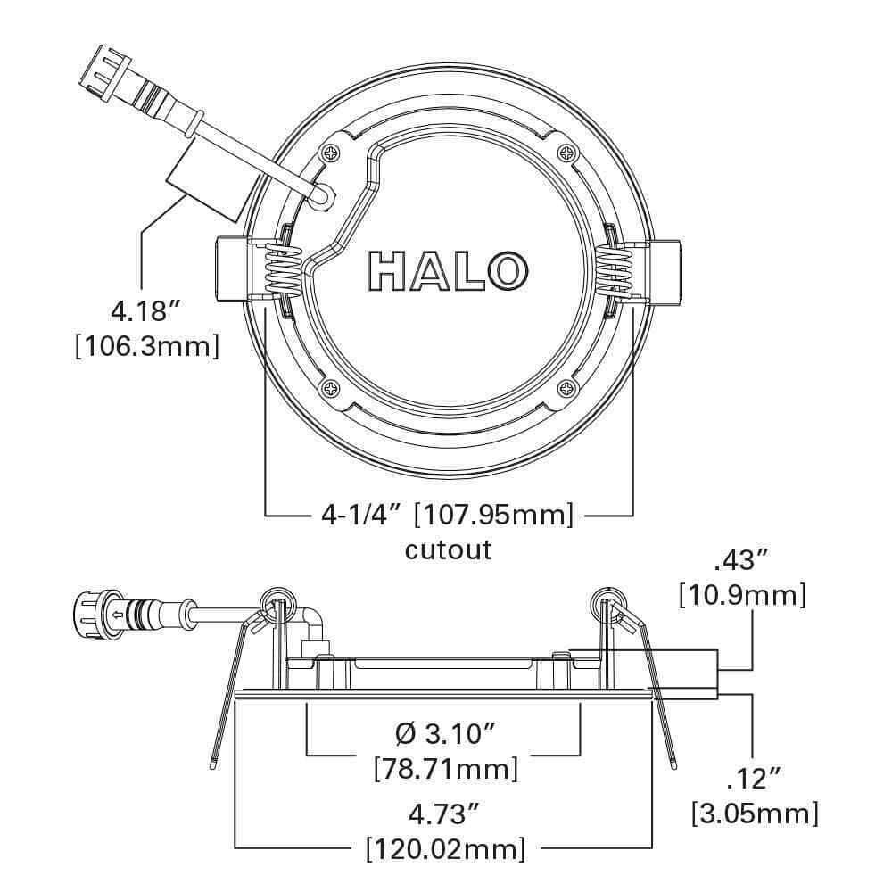 Halo HLB 4 in. Color Selectable Canless Recessed Integrated LED Kit (4-Pack)