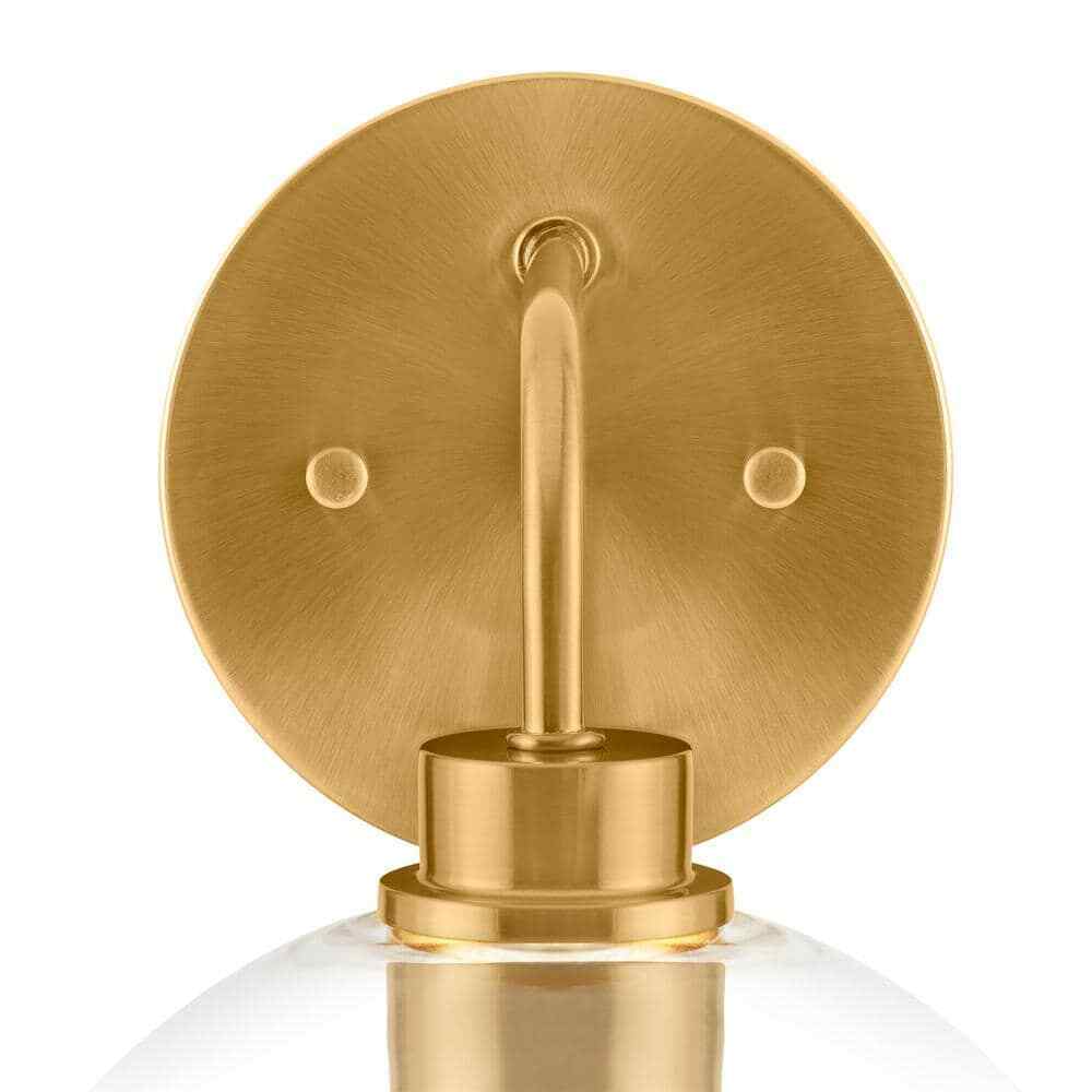 Hampton Bay Vista Heights 8 in. 1-Light Aged Brass Vanity Light Fixture
