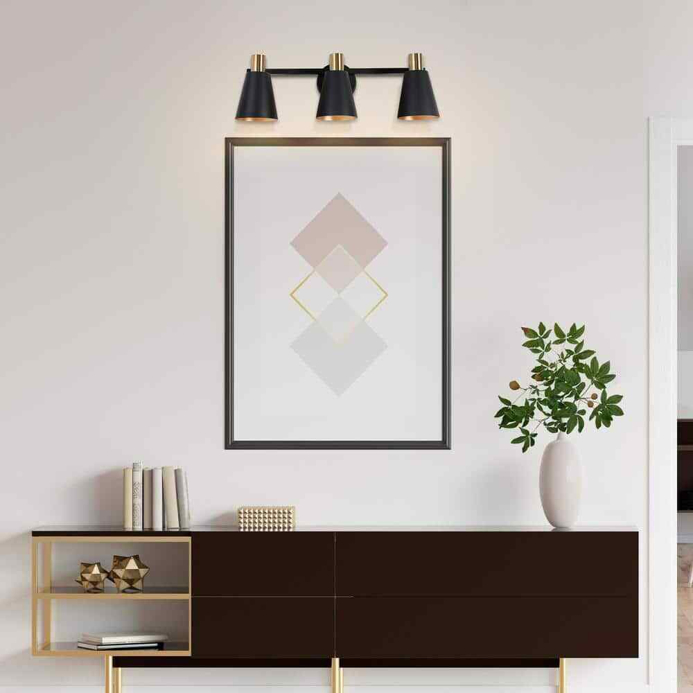 Uolfin Bathroom Wall Sconce 3-Light Modern Bell Powder Room Vanity Light Fixture