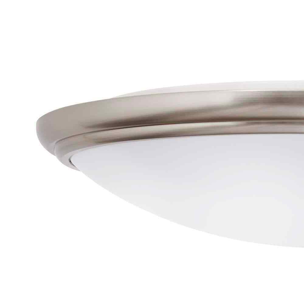 Commercial Electric 12" Light Brushed Nickel and Oil-Rubbed Bronze Flush Mount