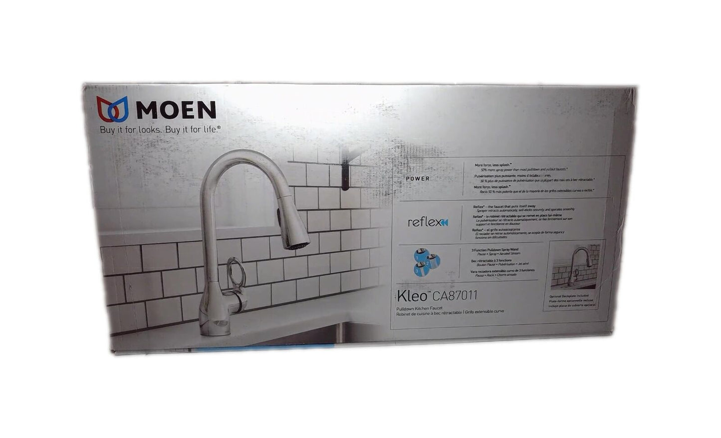 MOEN Kleo Single-Handle Pull-Down Sprayer Kitchen Faucet w/ Reflex + Power Clean
