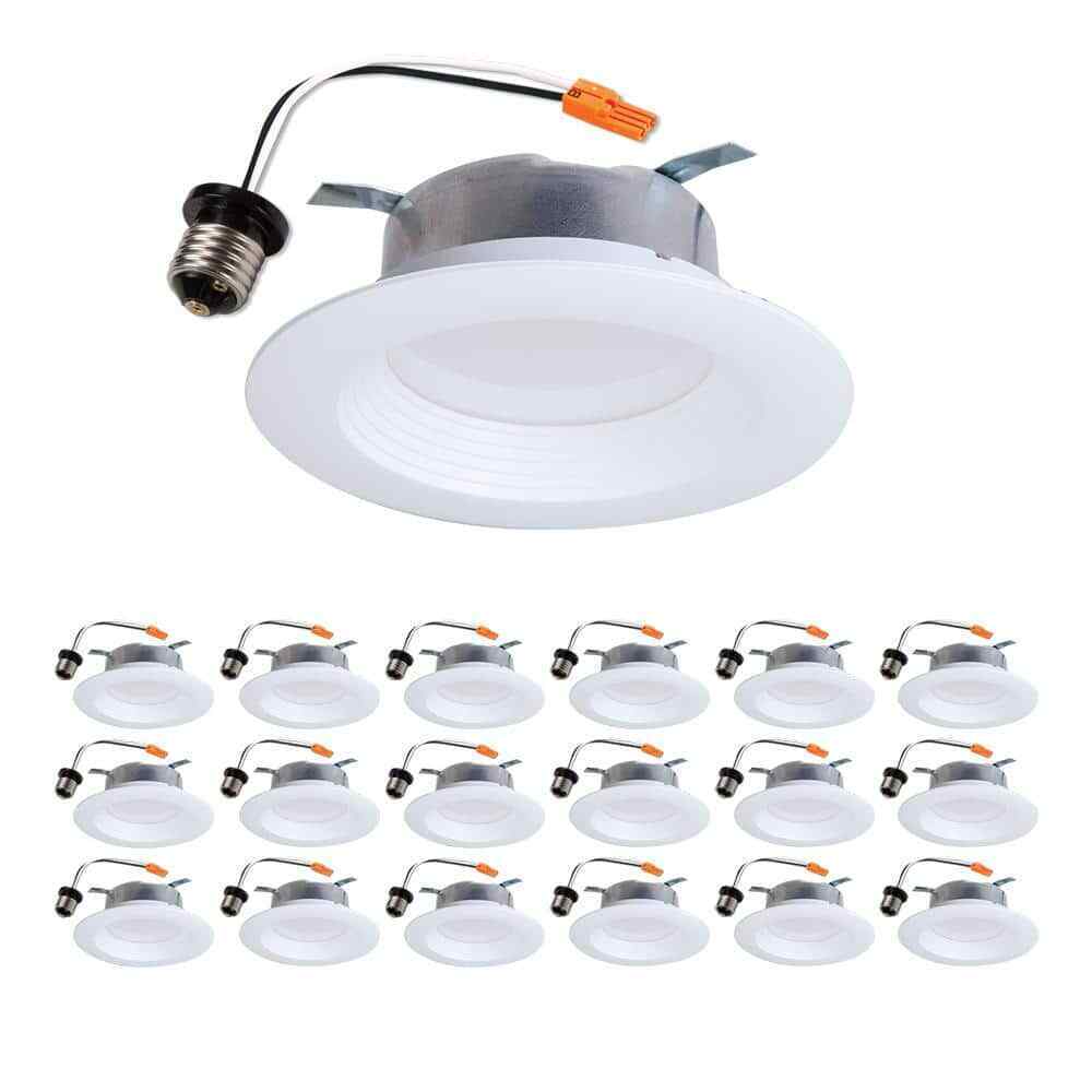 HALO LTE 4 in. LED Recessed Trim Housing Required New Construction 18-Pack