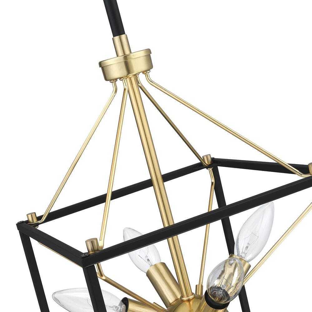 PUDO 10 in. 1-Light Black Painting White Vanity Light Chandelier15-M-50929