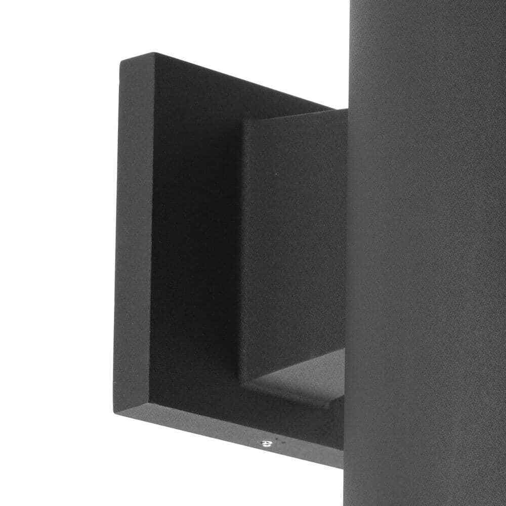 Progress Lighting Cylinder Black Modern Outdoor Wall Lantern Porch Light