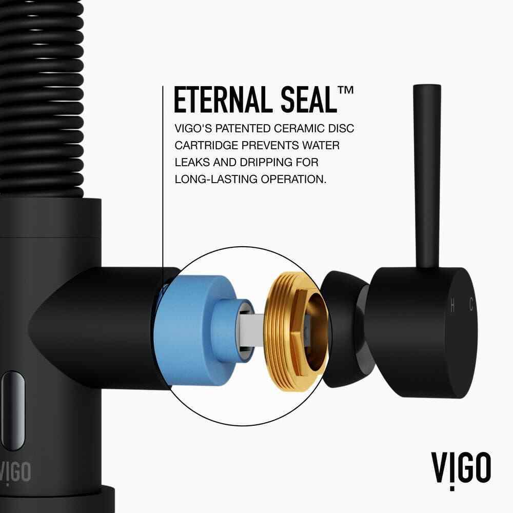 VIGO Edison Single Handle Pull-Down Sprayer Kitchen Faucet w/ Touchless Sensor