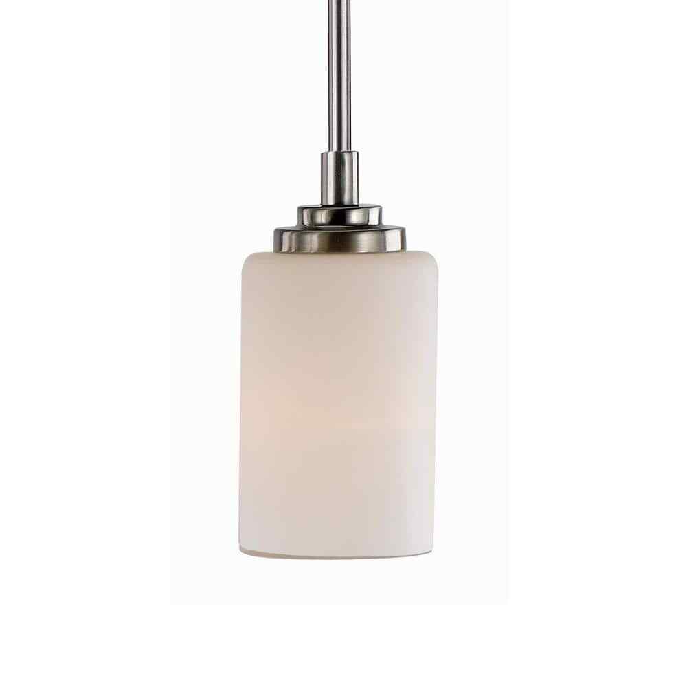 Bel Air Lighting Mod Pod 1-Light Brushed Nickel Hanging Pendant Light Fixture