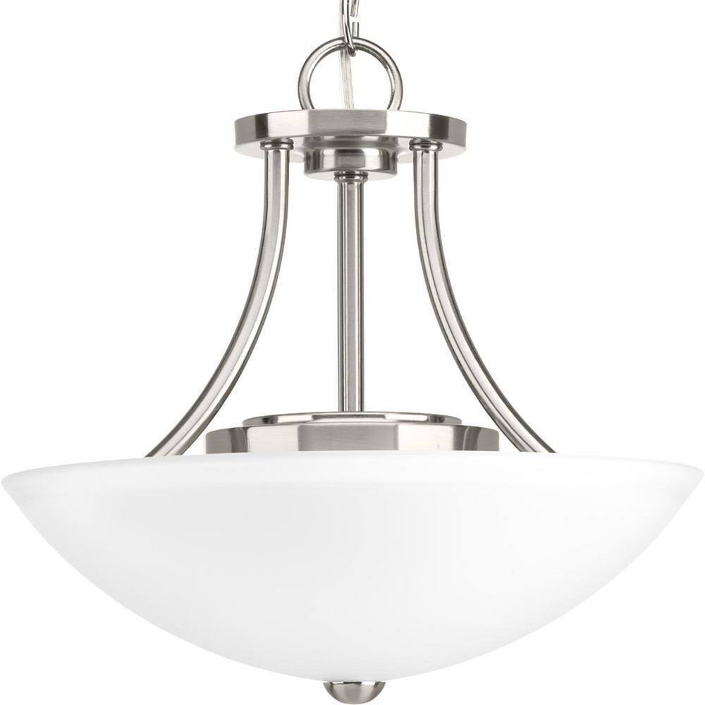 Progress Lighting Gather Brushed Nickel Integrated LED Semi-Flush Mount