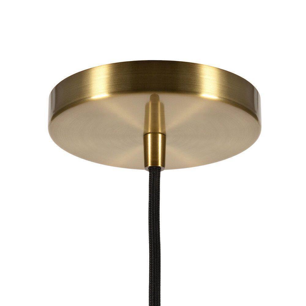 Meyer&Cross Jordyn 16 in. 1-Light Modern White and Brushed Brass Pendant
