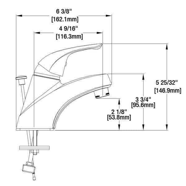 Glacier Bay Aragon 4 in. Centerset Single-Handle Low-Arc Bathroom Faucet Chrome