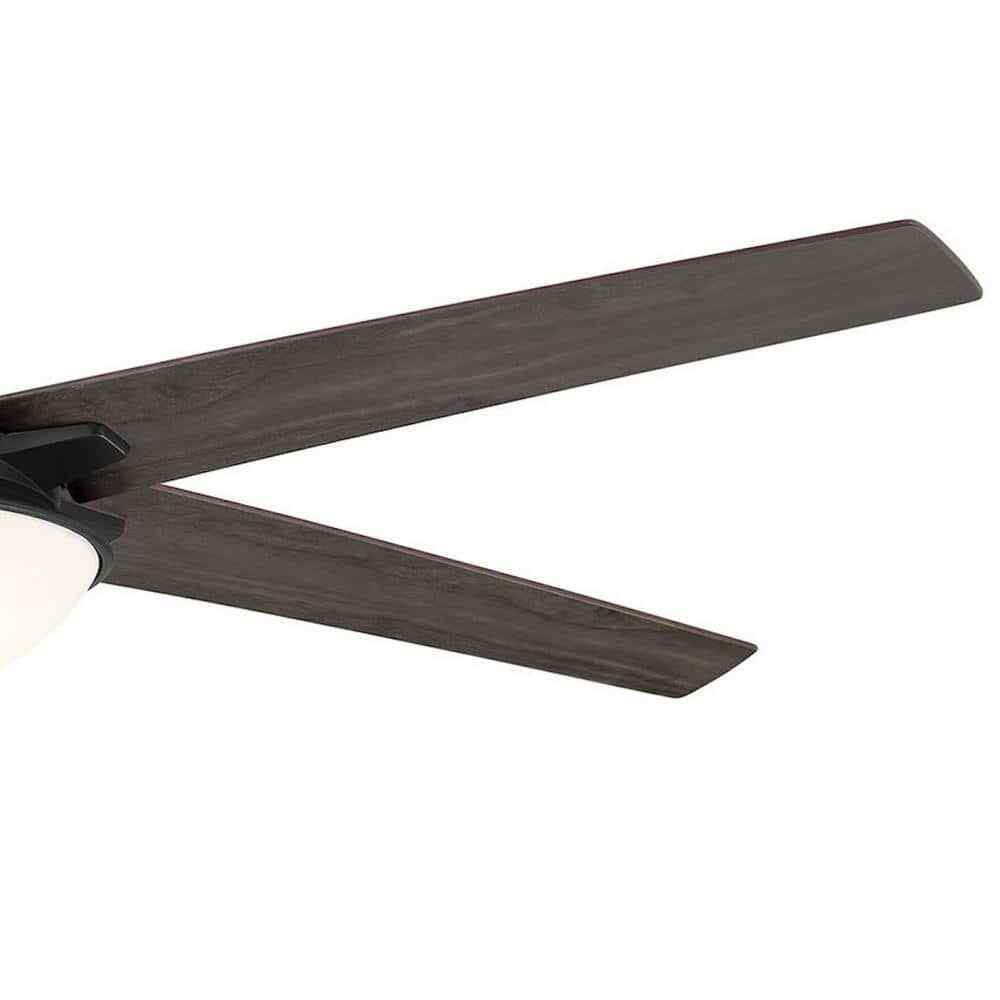 Hampton Bay Belvoy 70 in. Matte Black DC Motor Ceiling Fan with Light and Remote