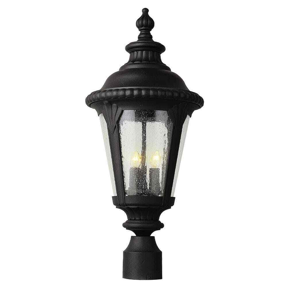 Bel Air Lighting Commons 3-Light Black Outdoor Lamp Post Light Fixture