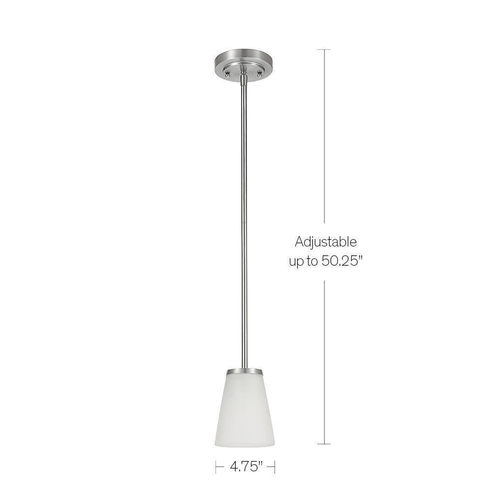 Hampton Bay 2-Light Brushed Nickel Pendant