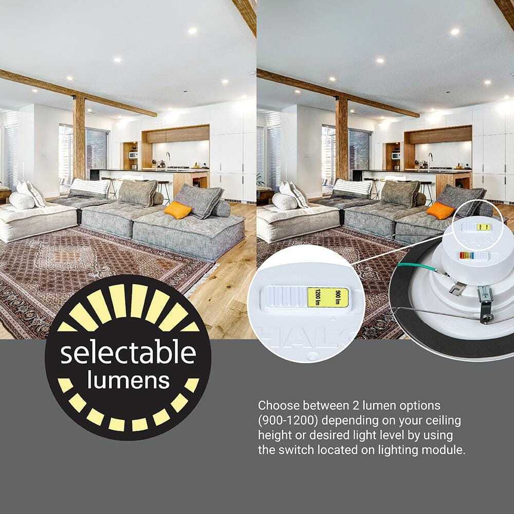HALO RL56 Series 5/6 in. Recessed LED and Lumens Integrated LED Matte White