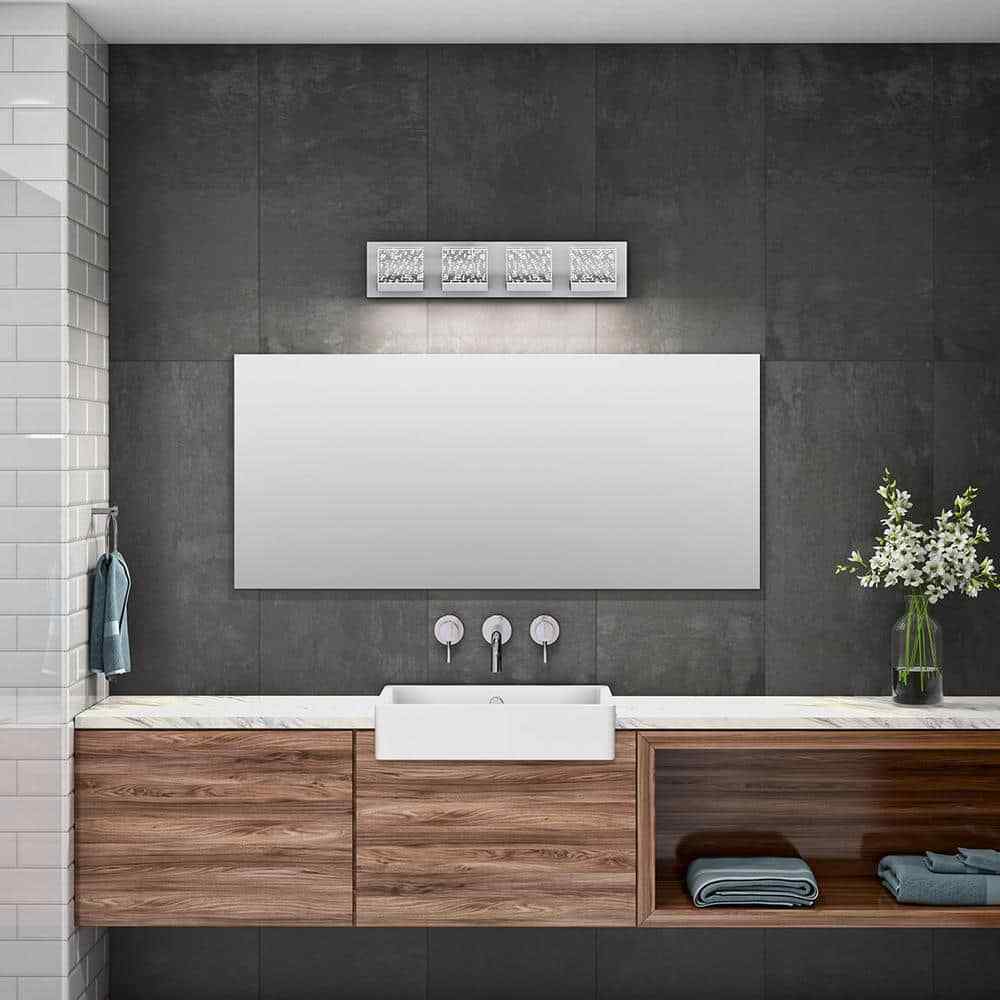 Artika Bubble Cube 24 in. Chrome LED Vanity Light Bar VAN4BC-ON