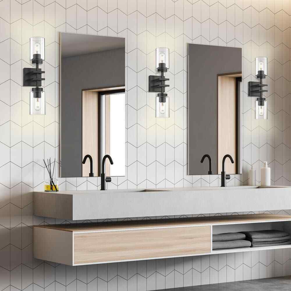 Golden Lighting Tribeca 2-Light Matte Black Wall Sconce
