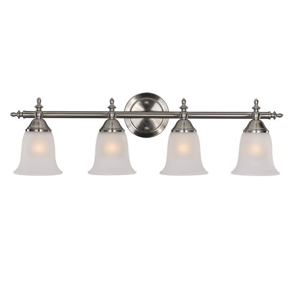 Bel Air Lighting Gassaway 4-Light Brushed Nickel Bath Vanity Light