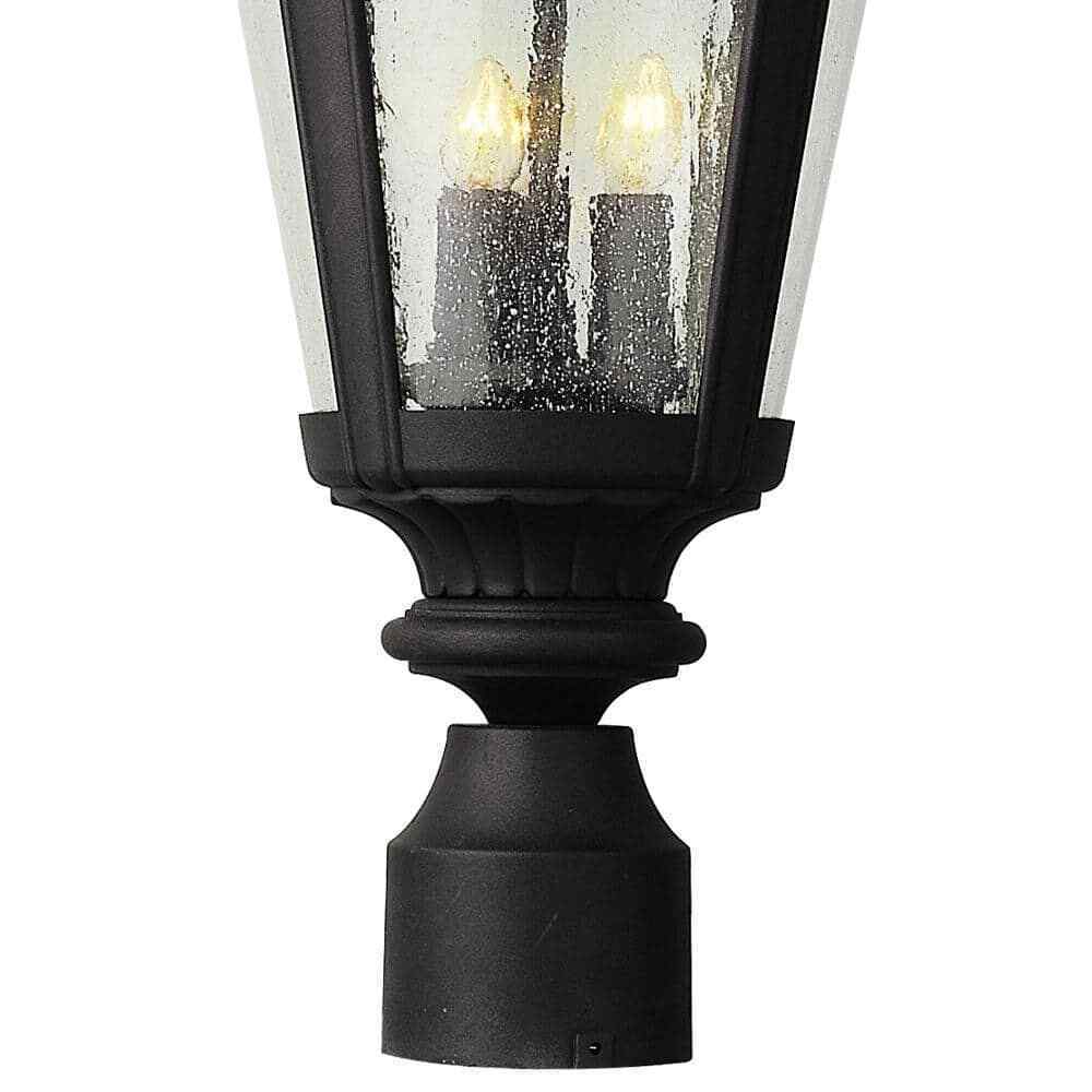 Bel Air Lighting Commons 3-Light Black Outdoor Lamp Post Light Fixture