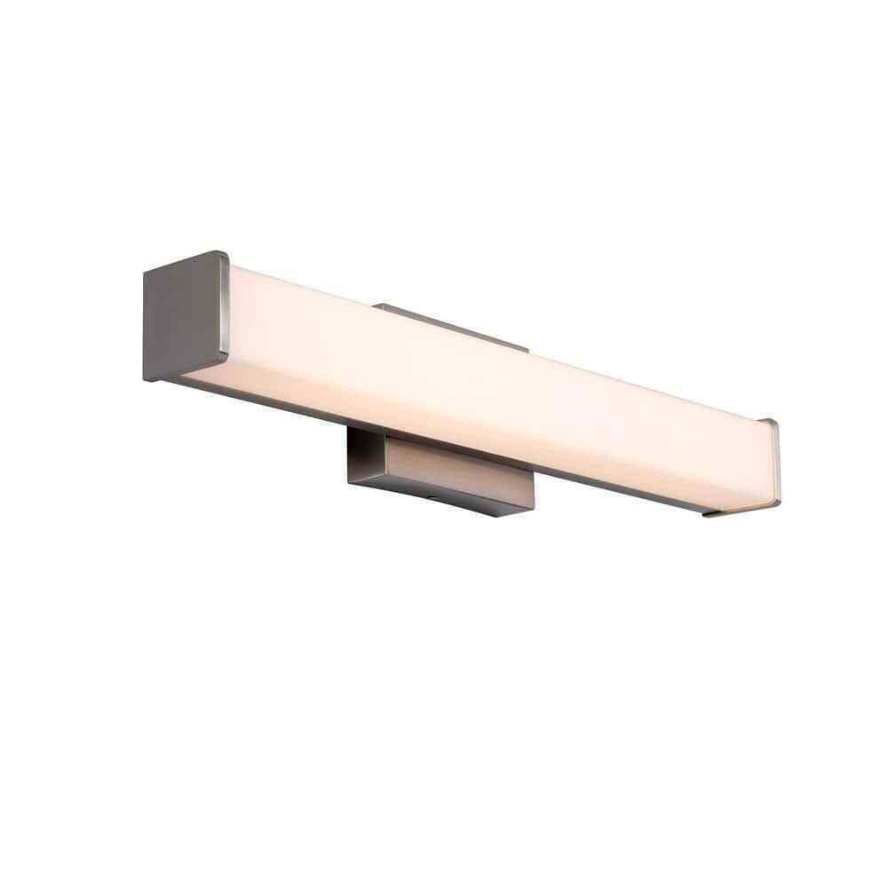 Hampton Bay Astrid 24 in. Brushed Nickel 5-CCT LED Bathroom Vanity Light Bar
