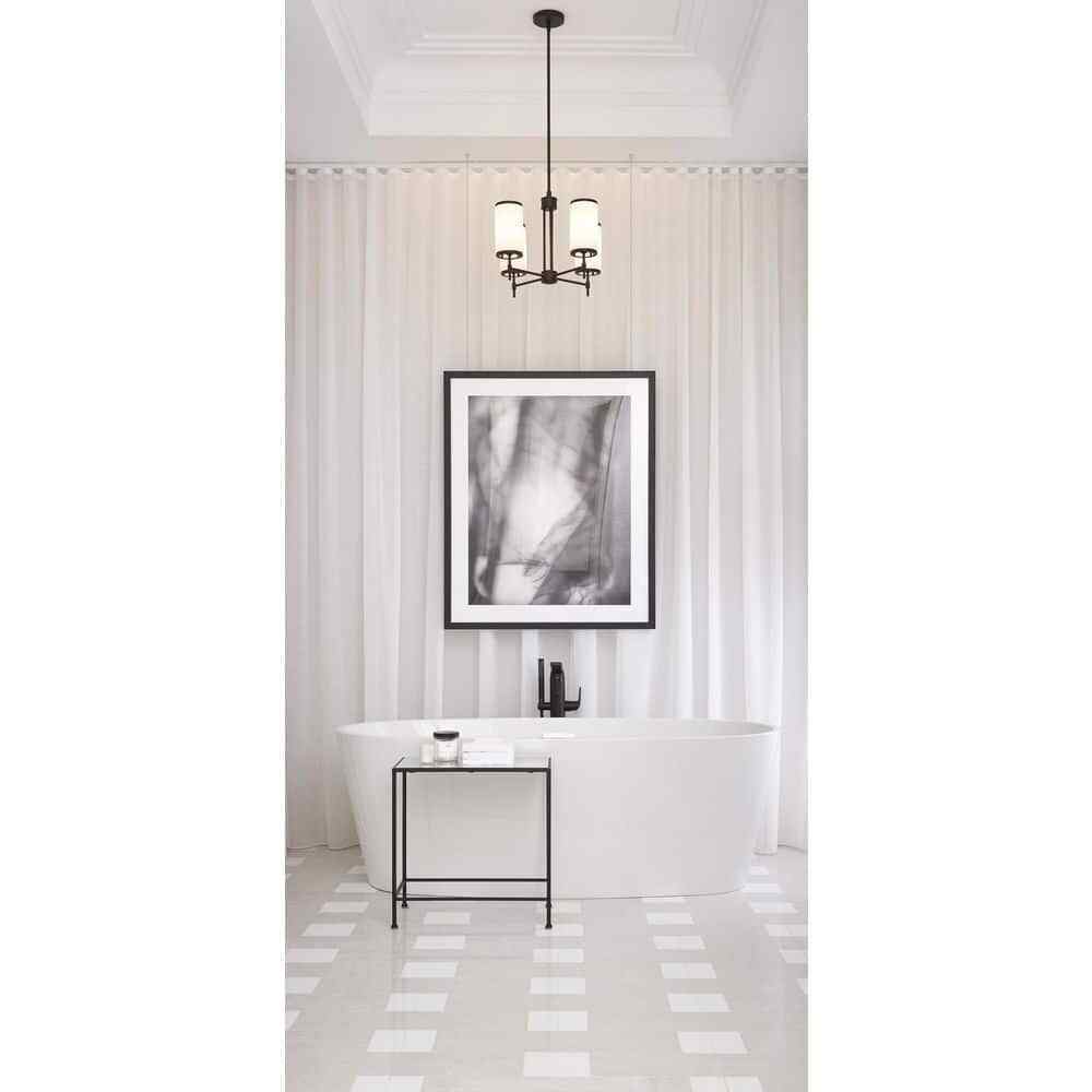 GLUCKSTEINELEMENTS Ashbury 4-Light Black Chandelier 38683-HBCB
