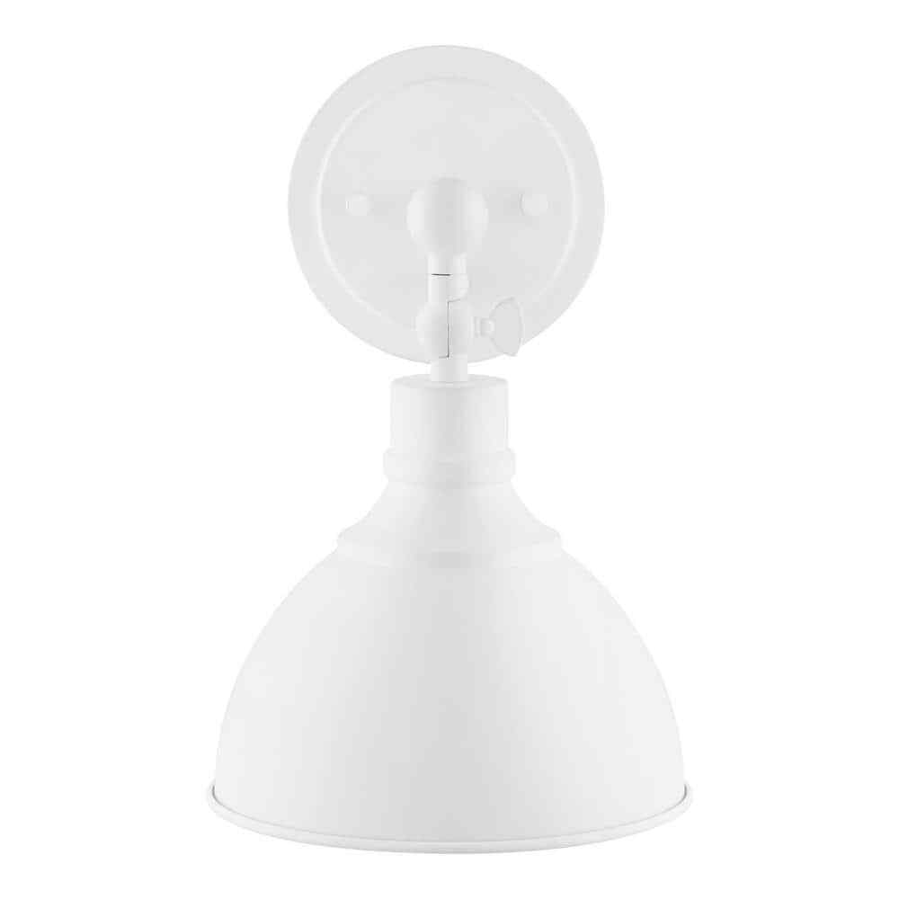 Home Decorators Collection Franklin 1-Light Wired Sconce in Distressed White